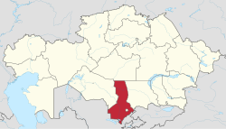 突厥斯坦州的位置