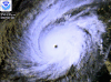 A satellite picture of Super Typhoon Paka at peak intensity