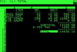 Visicalc su Apple II