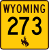 Wyoming Highway 273 marker