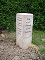 Königreich Sachsen: Wegweisersäule als Ortstafel in Helbigsdorf bei Wilsdruff (um 1900)