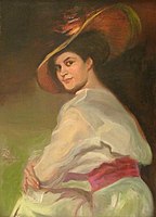 Portrait of a girl with a hat