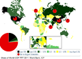 World share of GDP (PPP) (World Bank, 2011). Source: [1]