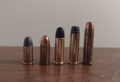 From left to right: .32 Short, .32 ACP, .32 S&W Long, .32 H&R Magnum and .327 Federal Magnum