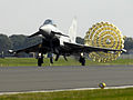 Parachute de freinage d'un Typhoon F2 Fighter