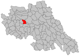 Location in Iași County