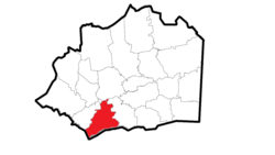 Location of Boomer Township within Wilkes County