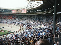 Vue des tribunes, en 1992.