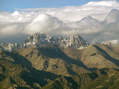 Crestone Peak is the highest peak of the Crestones and the seventh-highest peak of the Rocky Mountains.