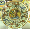 Deruta maiolica plate, 17th-century, Arezzo museum