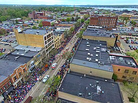 Downtown during the Tulip Time Festival