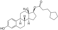 Strukturformel von Estradiol-17β-cipionat