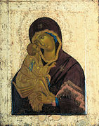 La Vierge du Don. Théophane le Grec(?). Fin XIV. (Galerie Tretiakov)