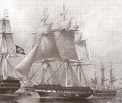 Frigate Amalia, 1843