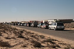 Border crossing in Guerguerat