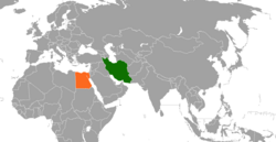 نقشهٔ مکان‌نمای Iran و Egypt