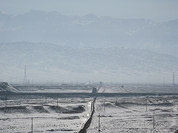 Qilian Mountains and The Great Wall