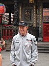 Kimi Raikkonen at a Chinese temple in Taiwan in 2002