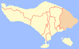 Reggenza di Karangasem – Mappa