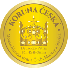 Another version of the logo of the Koruna Česká (monarchist party of Bohemia, Moravia and Silesia)