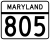Maryland Route 805 marker
