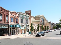 Old Main street in recently revived downtown Salinas, featuring Maya Cinemas, home of the largest cinema screen in Monterey County as of April 2006.