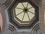 Interior of the dome, with the suspended galero of Cardinals Rufino Santos and Jaime Sin