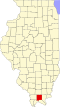 State map highlighting Johnson County