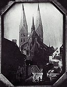 Die Lübecker Marienkirche, fotografiert vor 1847