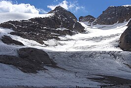 La partie aval du glacier.