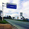 Entrada a Mindo en la vía Calacali-La Independencia.