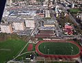 East-facing aerial view of Minoru Park