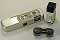 Minox IIIs camera with a Minox 8x11 mm cartridge of film
