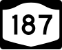New York State Route 187 marker