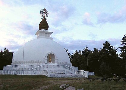 The New England Peace Pagoda in Leverett, Massachusetts USA