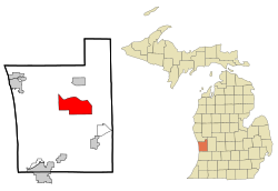 Location of Allendale, Michigan