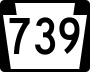 Pennsylvania Route 739 marker