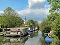 Puttershoek, view to a canal with church in the background