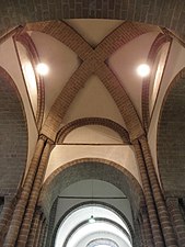 Groin vault with ribs at Sainte-Croix Abbey church of Quimperlé, Brittany (1083)