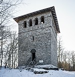 A reconstruction of a Roman watchtower