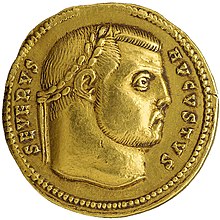 Coin depicting man with diadem facing right