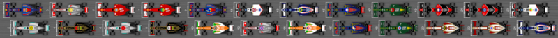 Schéma de la grille de départ du Grand Prix de Monaco 2012
