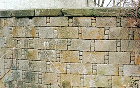 Unusual masonry at the Stanecastle Gate