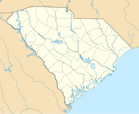 Map showing the location of Kings Mountain National Military Park