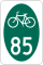State Bicycle Route 85 marker