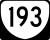 State Route 193 marker
