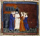 נישואי לואי העשירי, מלך צרפת. כתב יד משנת 1315.