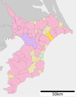 Location of Yokoshibahikari in Chiba Prefecture