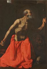 Saint Jérôme pénitent de Francisco de Zurbarán, vers 1650.