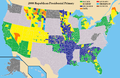 Results of the Republican Presidential Primaries 2008, county level